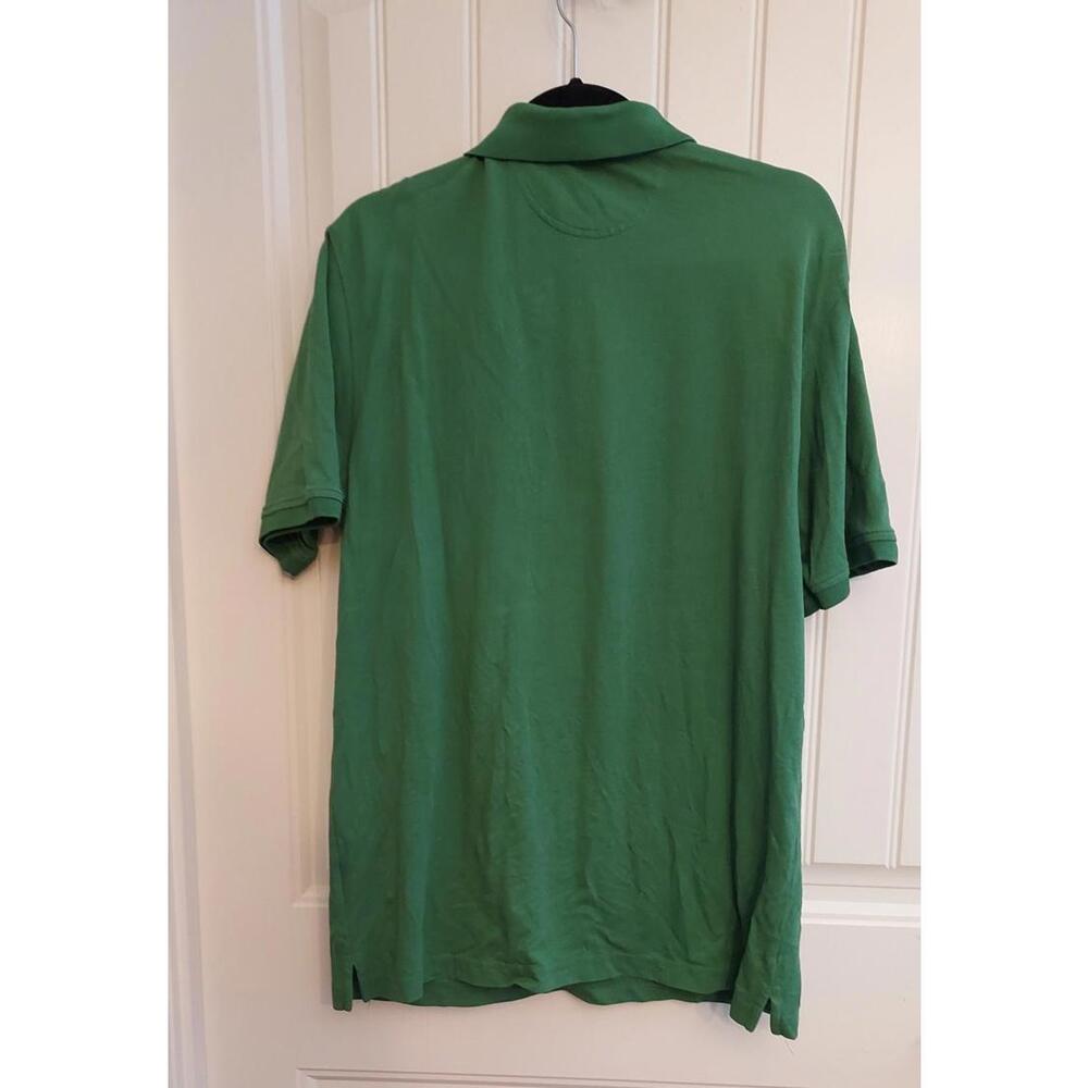 Allen Edmonds Mens LOT OF 2 green yellow 100% Pima Cotton Shirt Polo large golf - Picture 5 of 9